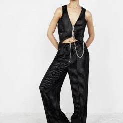 MET1 Women NIGHTMARE CROP TAILORED WAISTCOAT 13 MET1 Women NIGHTMARE CROP TAILORED WAISTCOAT