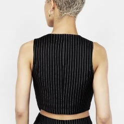 MET1 Women NIGHTMARE CROP TAILORED WAISTCOAT 15 MET1 Women NIGHTMARE CROP TAILORED WAISTCOAT