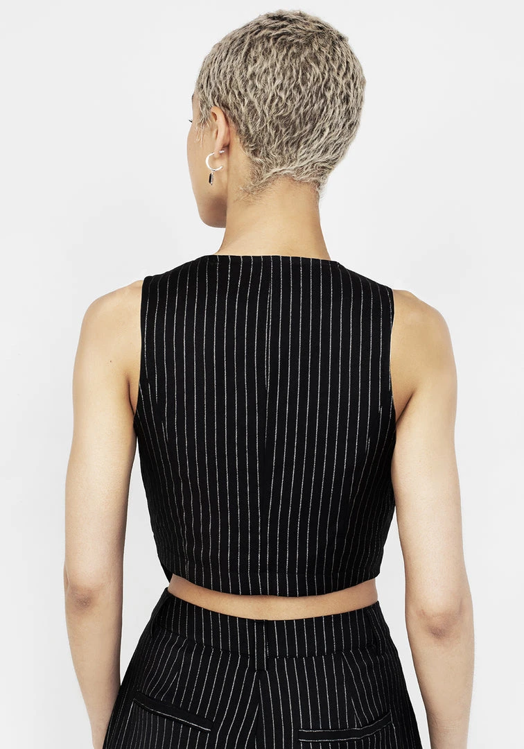 MET1 Women NIGHTMARE CROP TAILORED WAISTCOAT 7 MET1 Women NIGHTMARE CROP TAILORED WAISTCOAT