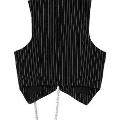 MET1 Women NIGHTMARE CROP TAILORED WAISTCOAT 18 MET1 Women NIGHTMARE CROP TAILORED WAISTCOAT