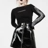 MET1 Women SINISTER MINI VINYL SKIRT