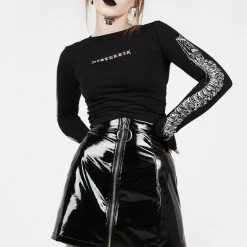 MET1 Women SINISTER MINI VINYL SKIRT