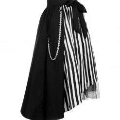 MET1 PARANORMAL ASYMMETRIC MIDI SKIRT