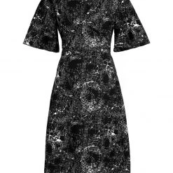 MET1 SPELLWORK MIDI WRAP DRESS Women