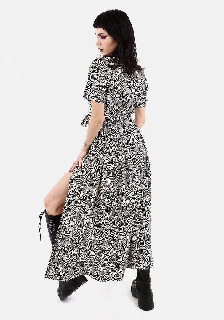 MET1 SUMMERS PRINTED WRAP DRESS 10 MET1 SUMMERS PRINTED WRAP DRESS