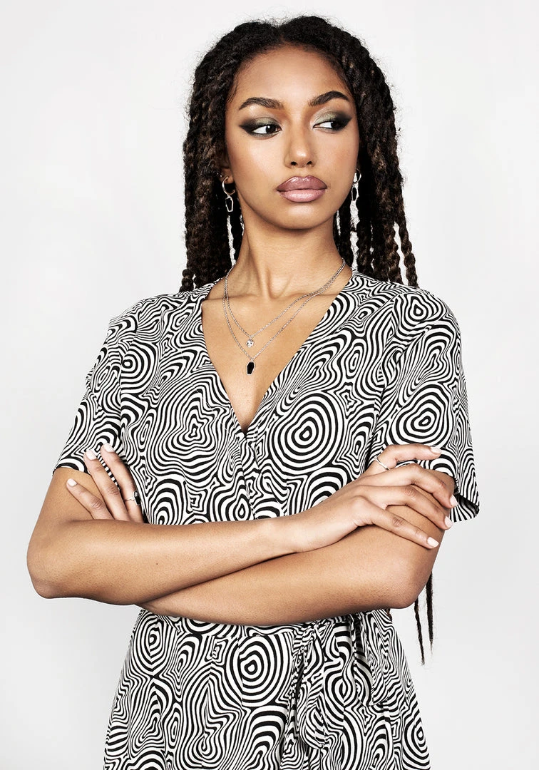 MET1 SUMMERS PRINTED WRAP DRESS 4 MET1 SUMMERS PRINTED WRAP DRESS