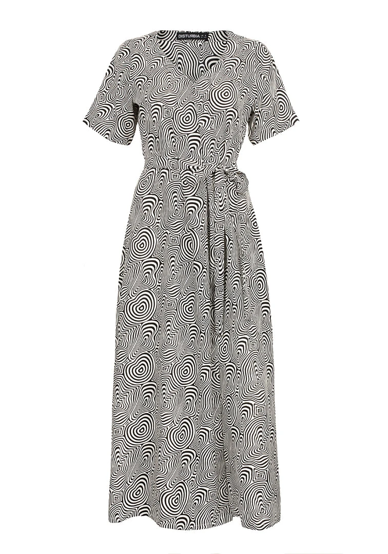 MET1 SUMMERS PRINTED WRAP DRESS 14 MET1 SUMMERS PRINTED WRAP DRESS