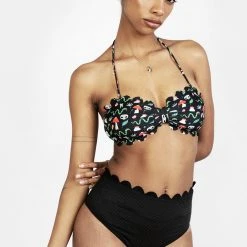 MIF1 Women Swampwitch Scallop Bikini Top