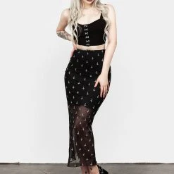 PFA1 WICKED MESH MIDI SKIRT
