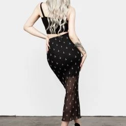 PFA1 WICKED MESH MIDI SKIRT