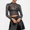 PFA1 Women Kurakura Mesh Crop Top