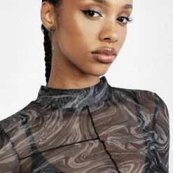 PFA1 Women Kurakura Mesh Crop Top