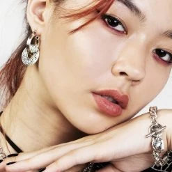 TOU1 Women Runes Disk Earrings 12 TOU1 Women Runes Disk Earrings