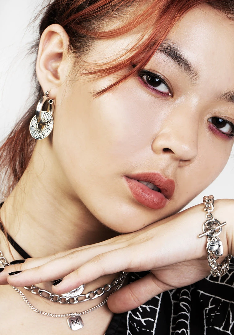 TOU1 Women Runes Disk Earrings 7 TOU1 Women Runes Disk Earrings