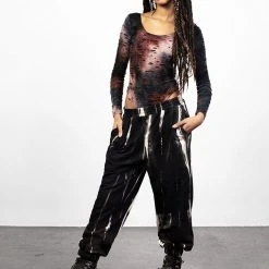 MET1 Clothing DISTRESSED JERSEY BODYSUIT