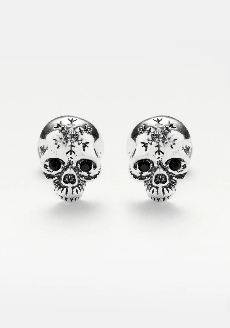 TOU1 MORI SKULL STUD EARRINGS 3 TOU1 MORI SKULL STUD EARRINGS