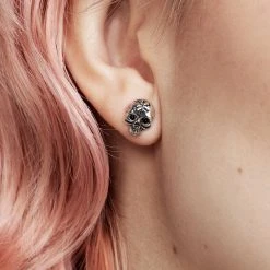 TOU1 MORI SKULL STUD EARRINGS 11 TOU1 MORI SKULL STUD EARRINGS