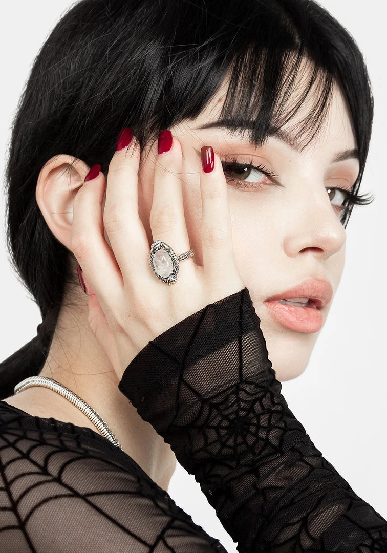 TOU1 SERPENT MOONSTONE RING 7 TOU1 SERPENT MOONSTONE RING