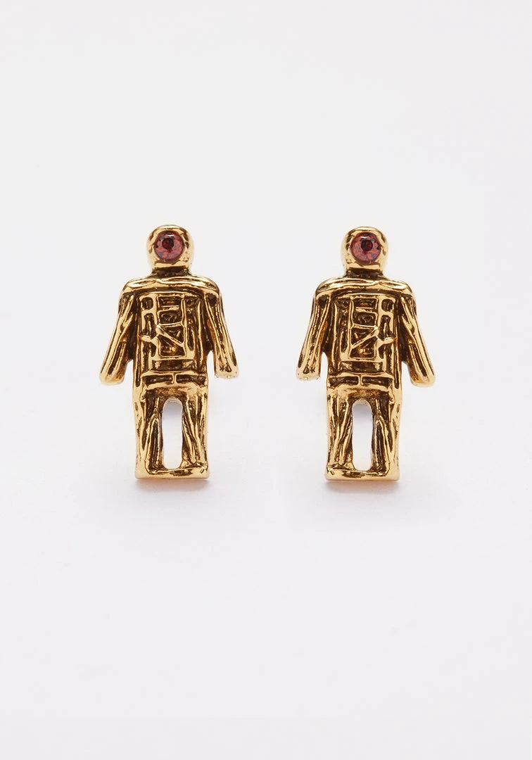 TOU1 WICKER MAN STUD EARRINGS 3 TOU1 WICKER MAN STUD EARRINGS