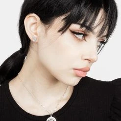 TOU1 Accessories GODDESS TRIPLE MOON MOONSTONE EAR STUD PACK