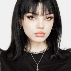 TOU1 RITUAL DAGGER AMETHYST PENDANT NECKLACE