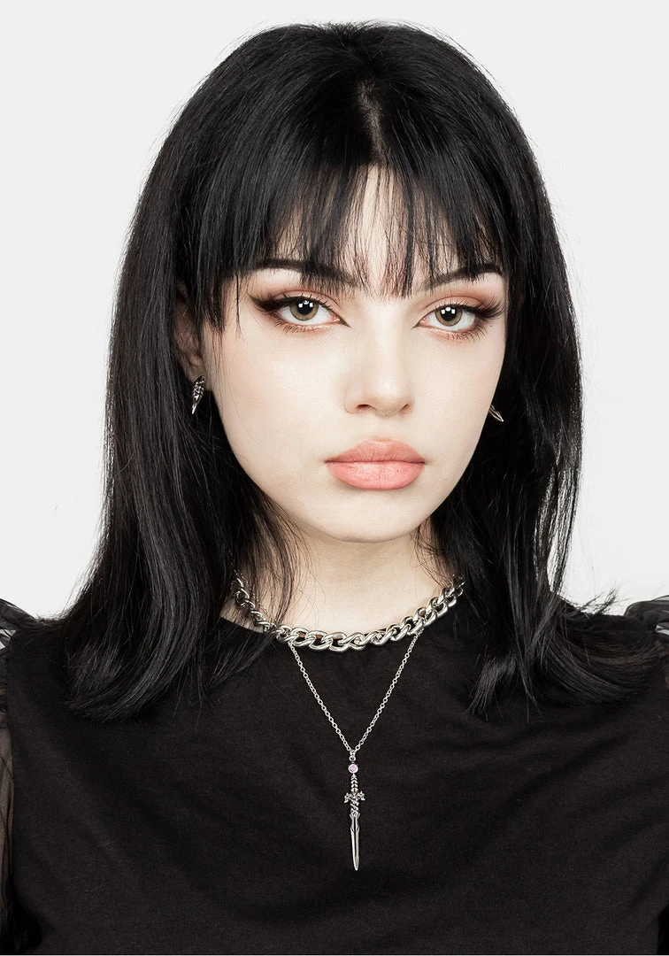 TOU1 RITUAL DAGGER AMETHYST PENDANT NECKLACE 4 TOU1 RITUAL DAGGER AMETHYST PENDANT NECKLACE