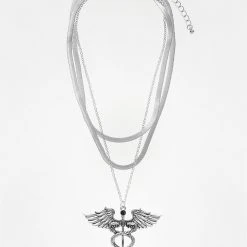 TOU1 CADUCEUS MULTI-CHAIN NECKLACE