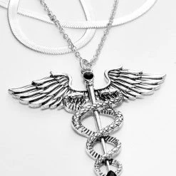 TOU1 CADUCEUS MULTI-CHAIN NECKLACE