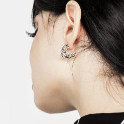 TOU1 SERPENT CRESCENT MOON EARRINGS